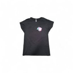 U PLAYERA L.E. HAGAKI NEGRA LETRAS MUJER 