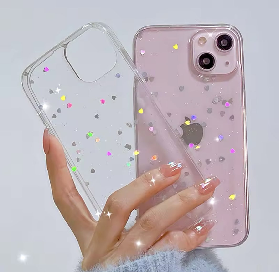 Clear Iphone Glitter Phone Case_0