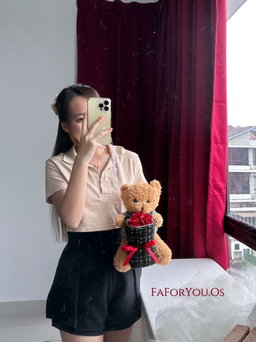 (GTB001) 30cm Bear Graduation Round Bouquet