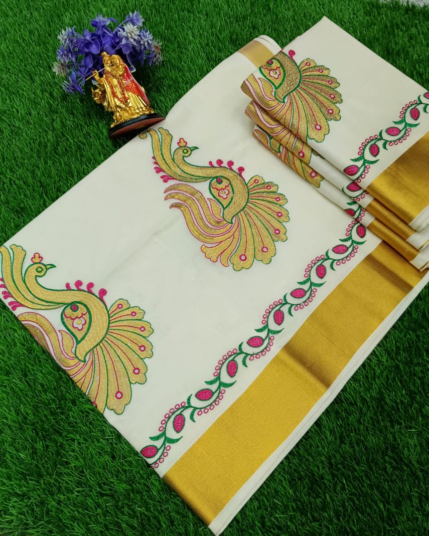 Peacock Design Saree _0