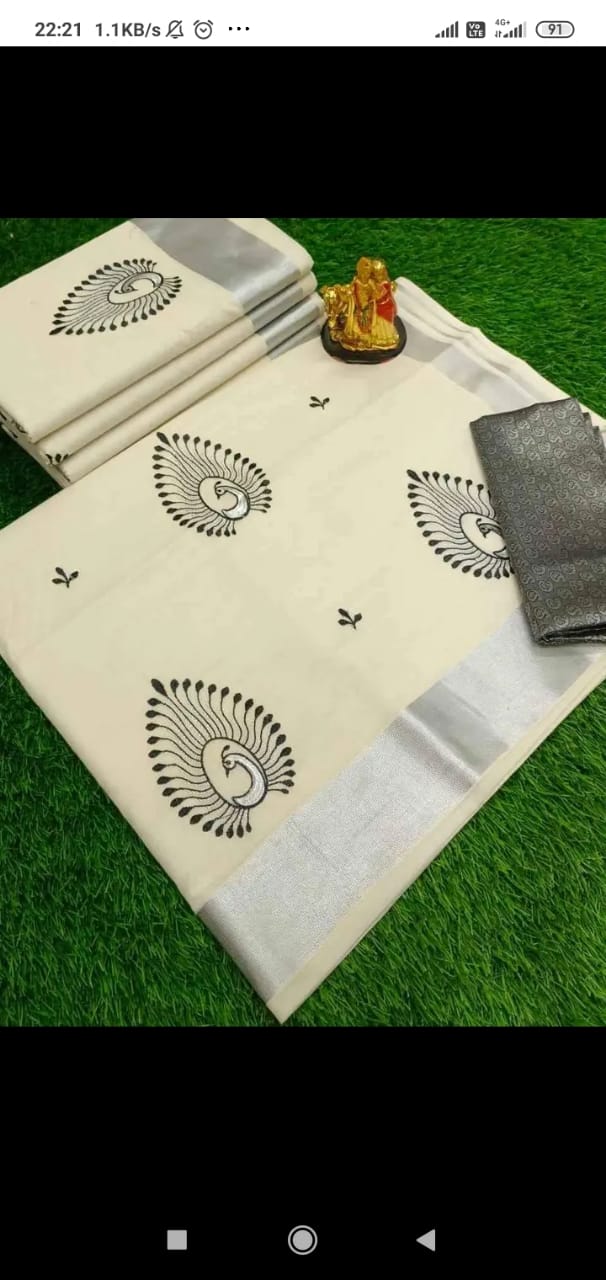 Small Peacock Design Saree_0