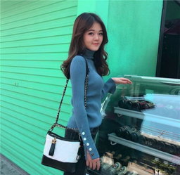 Winter sweater pullover long sleeve button turtleneck chic sweater slim knit soft Fabric Pullover top