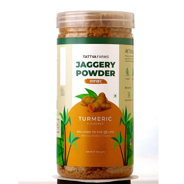Tattva Farms Jaggery Powder (Turmeric), 600gm