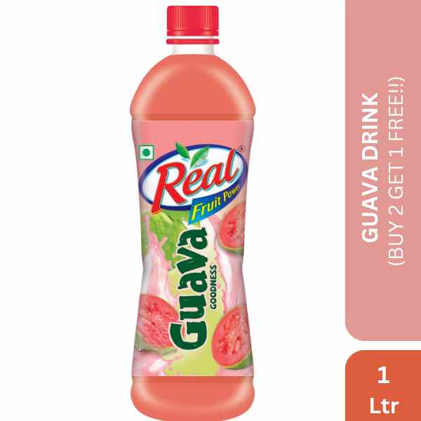 Real Guava Drink, 1Ltr Pet Bottle ( Buy 2 Get 1 Free)