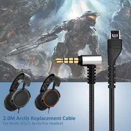 ZS0135 For SteelSeries Arctis 3 / 5 / 7 Earphone Audio Cable, Cable Length: 2m(Black)