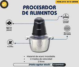 Procesador de Alimentos 2L - Sokany