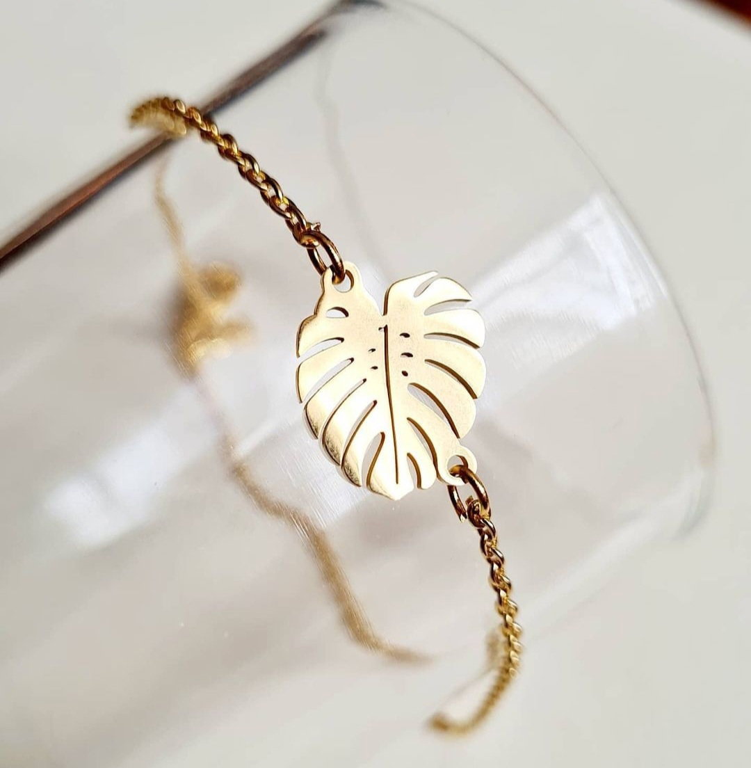 Monstera Leaf Bracelet _0