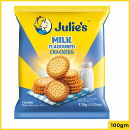 Julie's Milk Flavoured Crackers Biscuits, 100gm