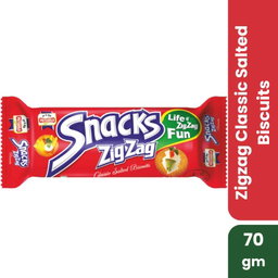 Priyagold Snacks Zigzag Classic Salted Biscuits, 70gm