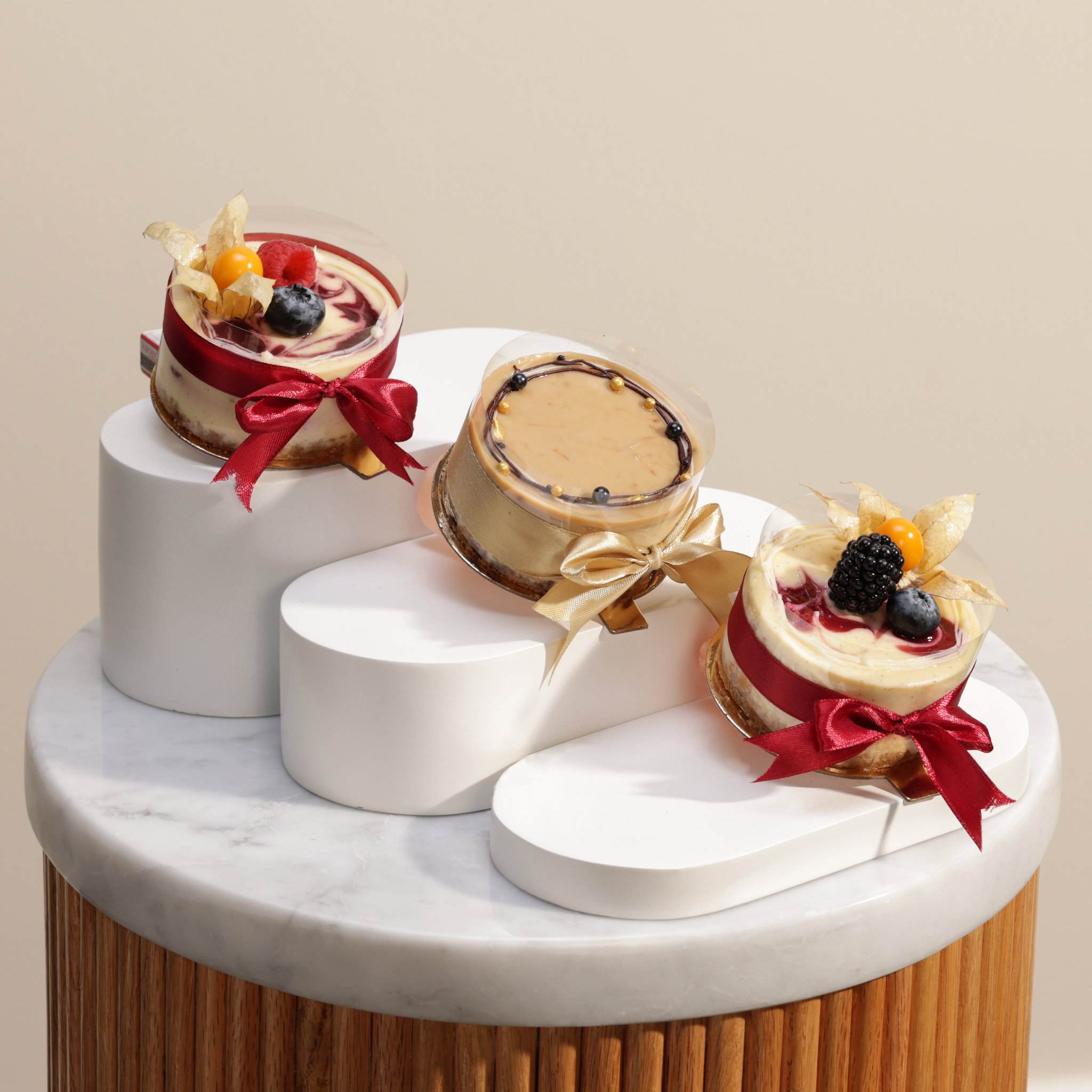 Mix 3" Mini Cheesecake 3 Pcs Cherry, Espresso, Raspberry _0