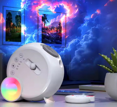 O-Shape Galaxy Projector Lamp with Bluetooth Speaker_0