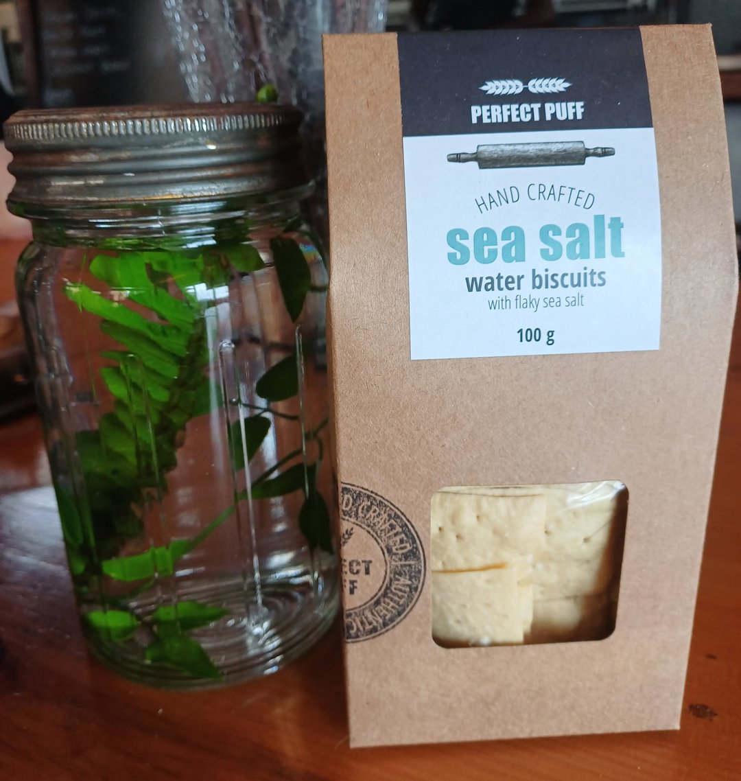 Water Biscuits with flake sea salt