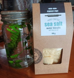 Water Biscuits with flake sea salt
