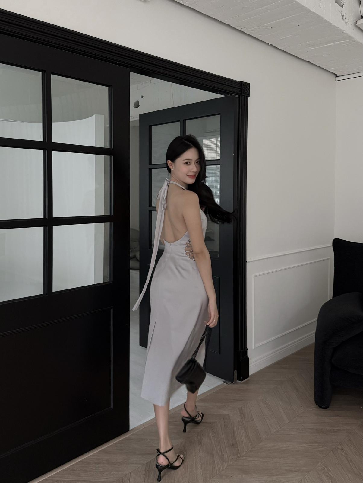 LVD NAOMI HALTER DRESS (SLIVER GREY)_0