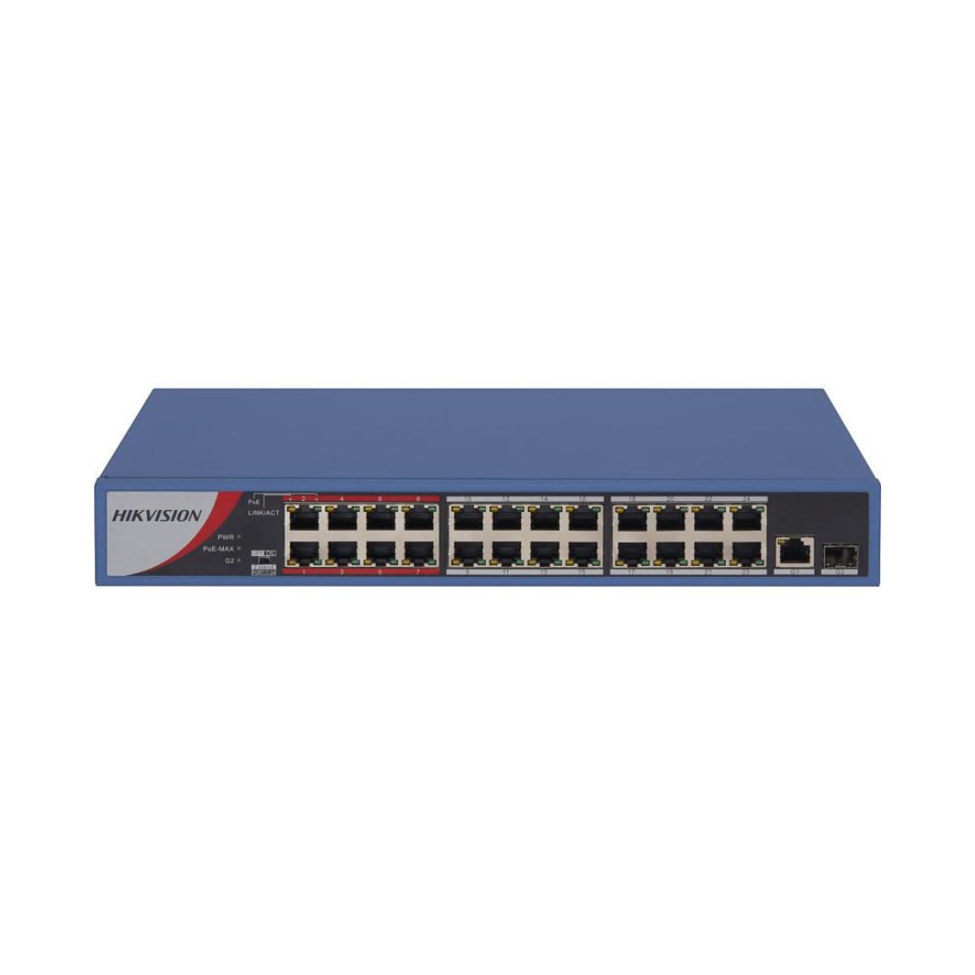 DS-3E0326P-E/M - HIKVISION 24 Port Fast Ethernet Unmanaged POE Switch_0