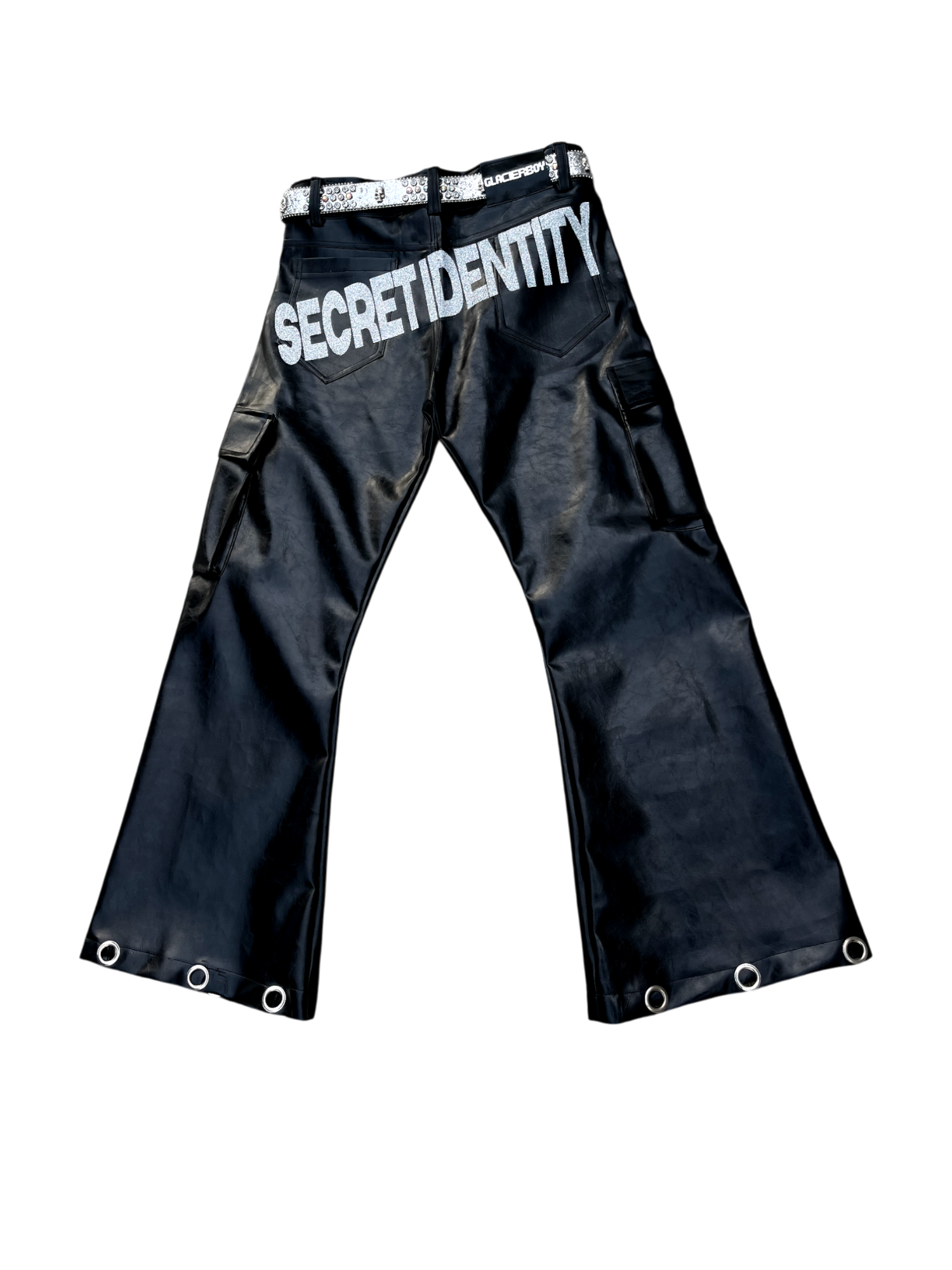 Secret Identity leather combat pants _0