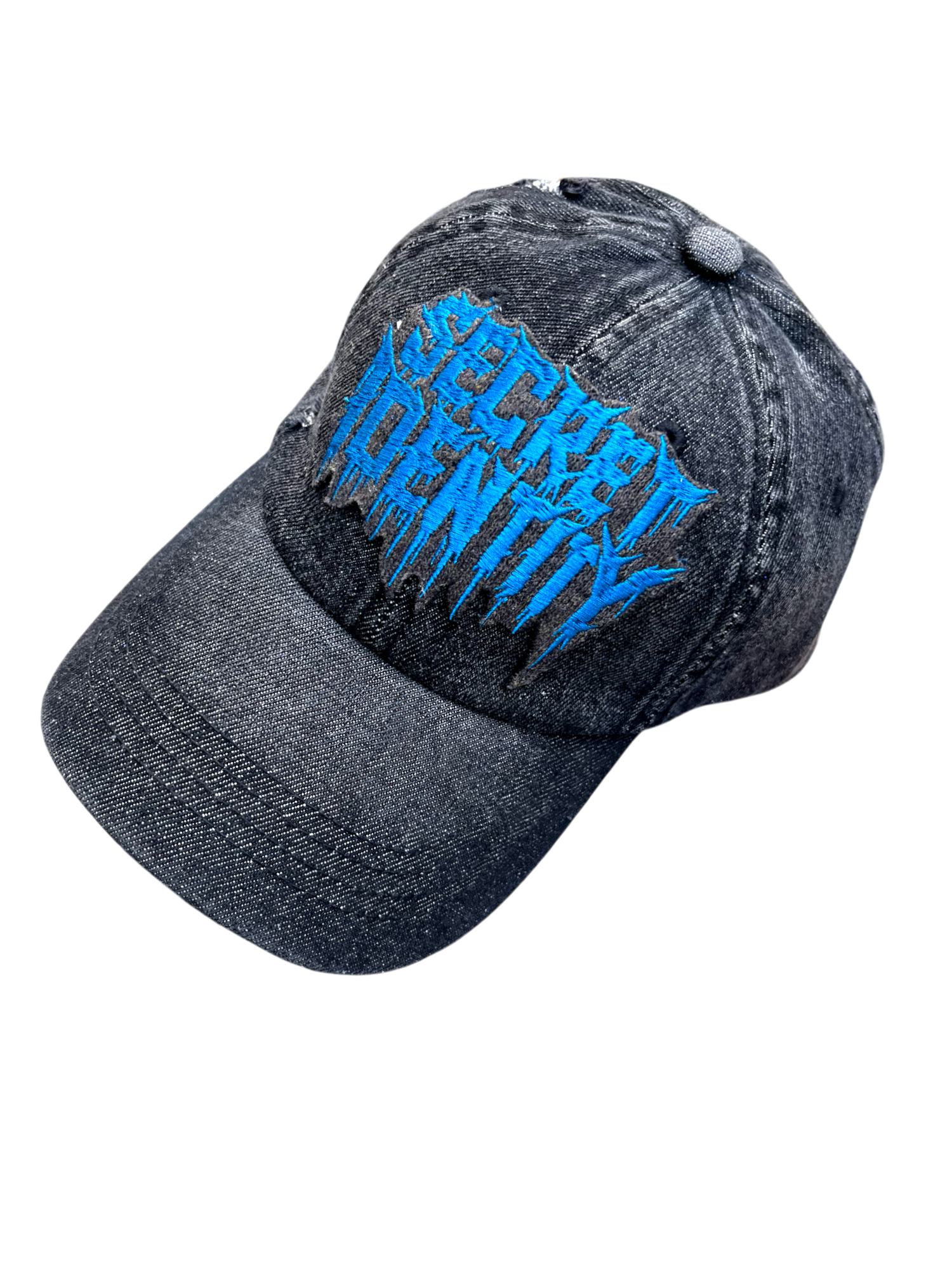 Secret Identity (distressed stonewash baseball hat)_1