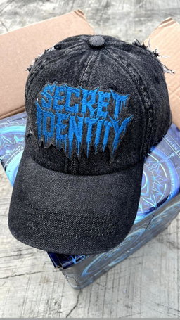 Secret Identity (distressed stonewash baseball hat)