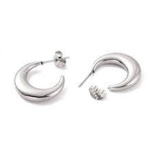 Crescent Moon Hoops