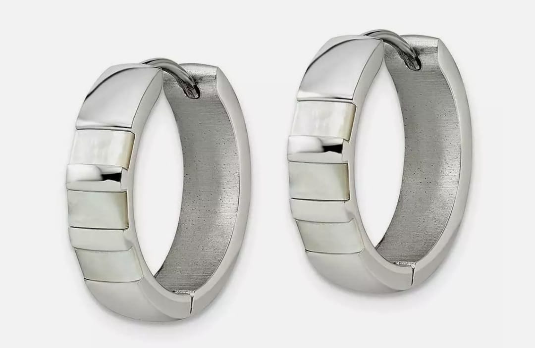 Mother of Pearl Hoops