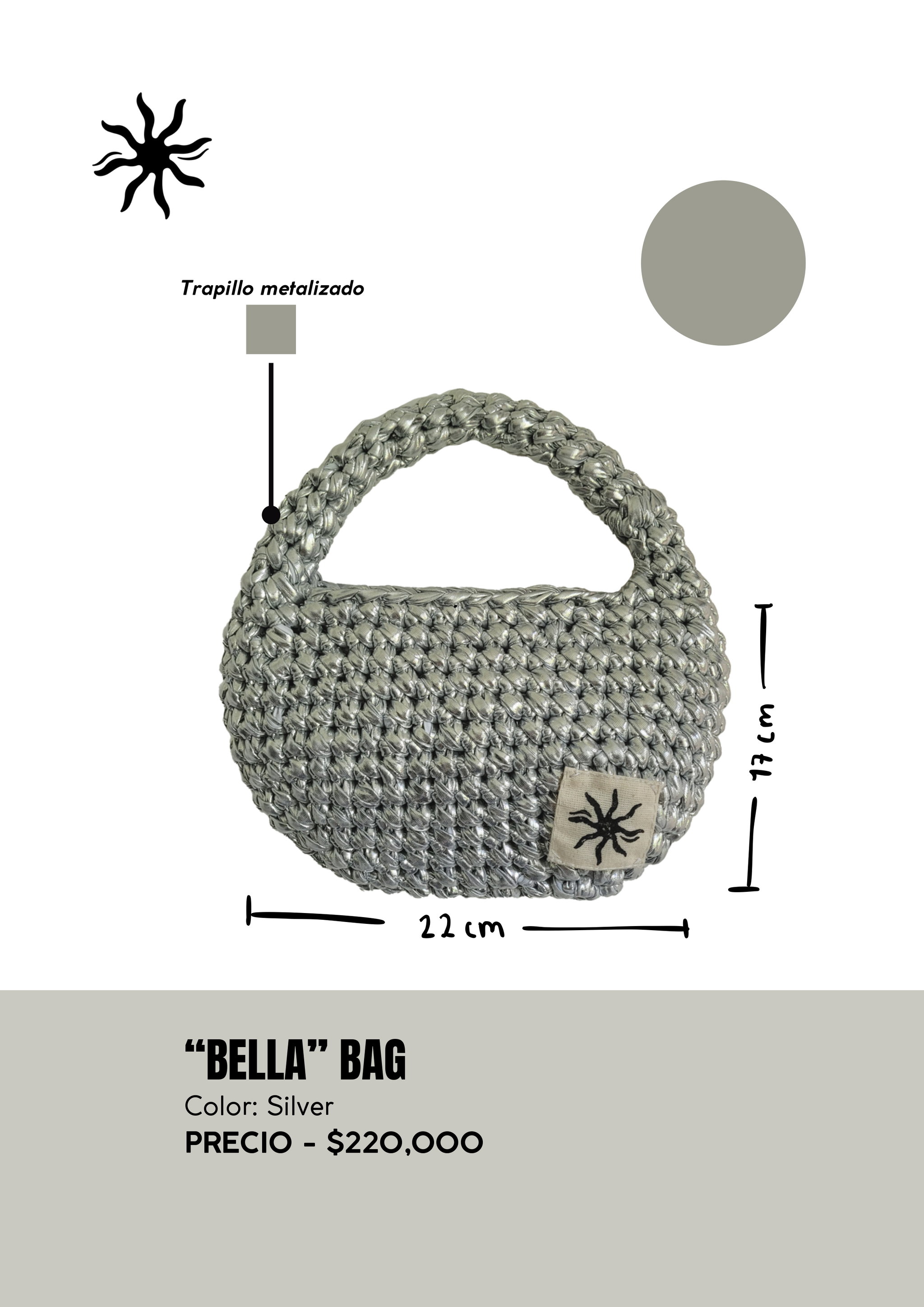 "Bella" Bag Silver_0
