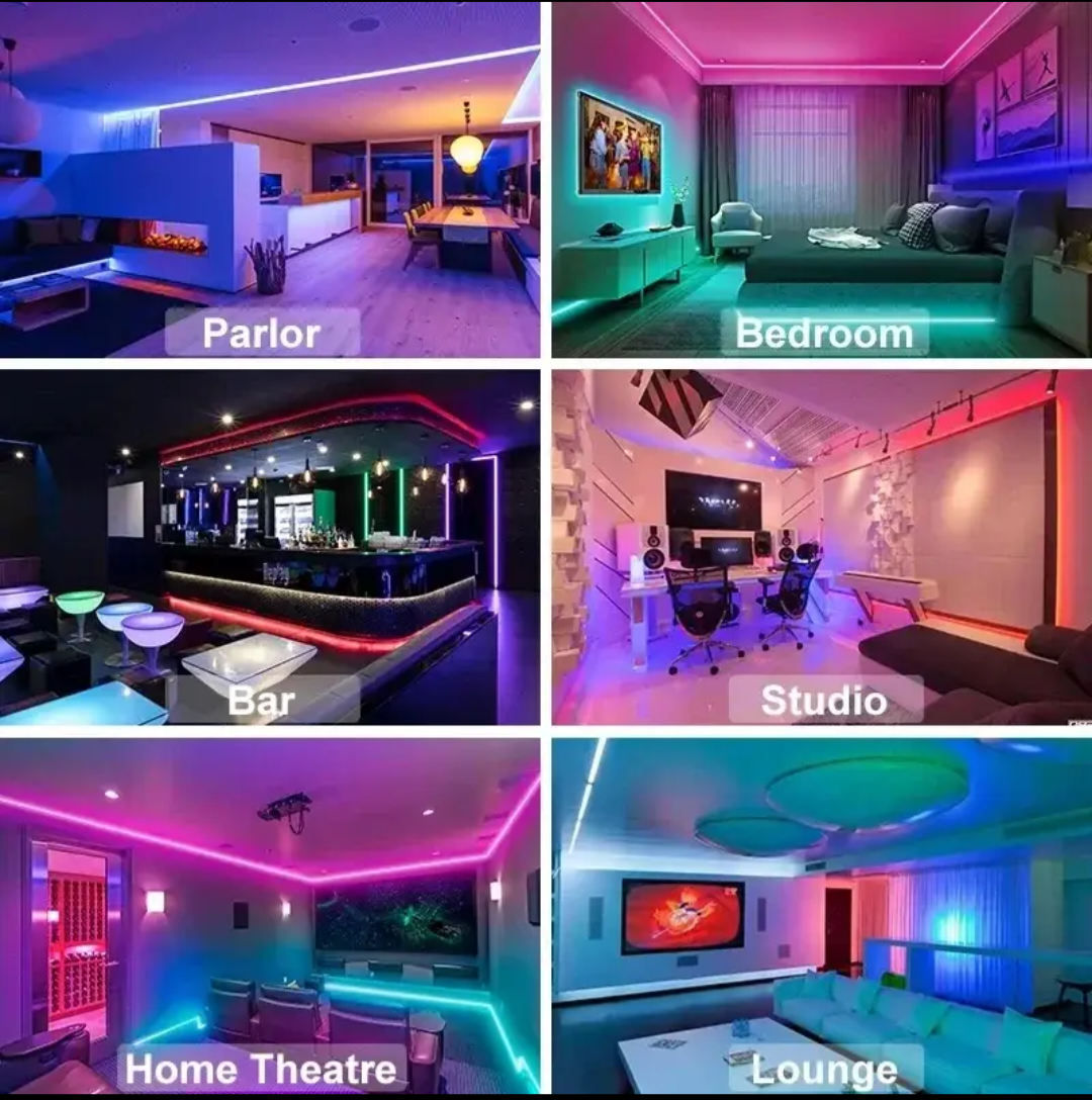 RGB LED Wall Strip Light Smart SMD 5050 Bluetooth Music Sync Flexible Tape Diode Ribbon TV Backlight APP Control_1