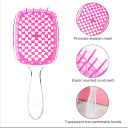 Fluffy Modeling Comb Mesh Comb Hairdressing Hair Smoothing Honeycomb Comb Plastic Massage Comb Dry And Wet Hollow Comb
