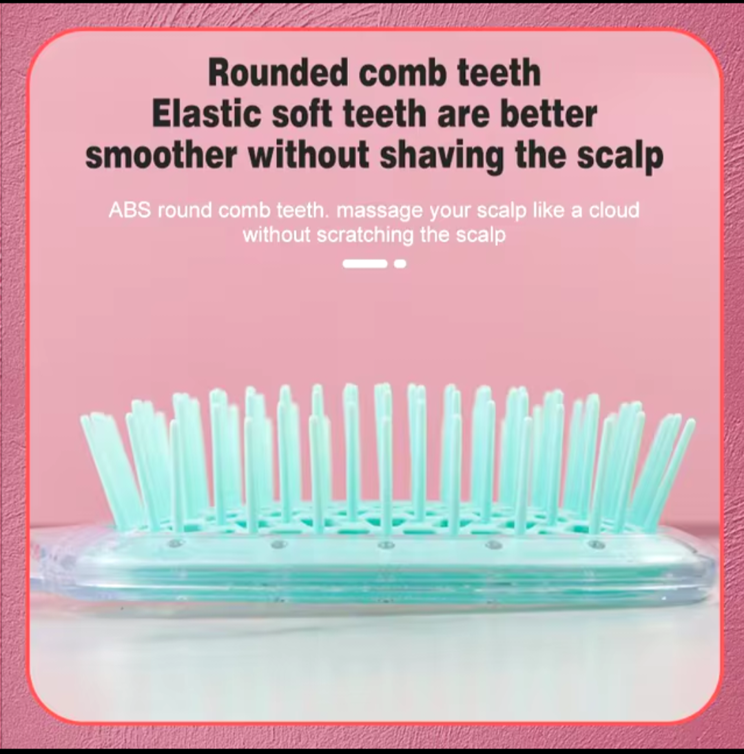 Fluffy Modeling Comb Mesh Comb Hairdressing Hair Smoothing Honeycomb Comb Plastic Massage Comb Dry And Wet Hollow Comb_0