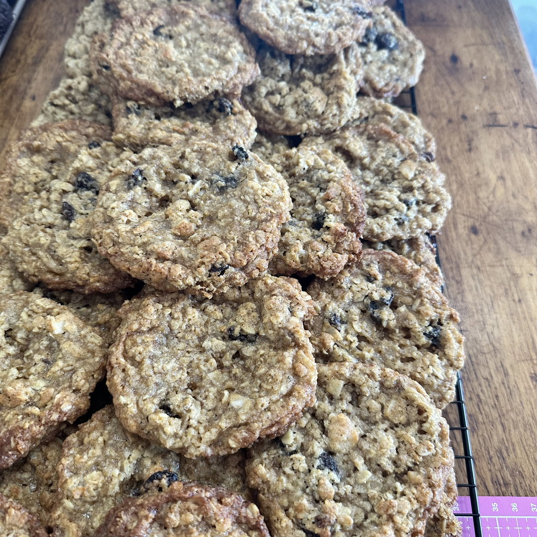 Rum and Raisin Oat and coconut cookie