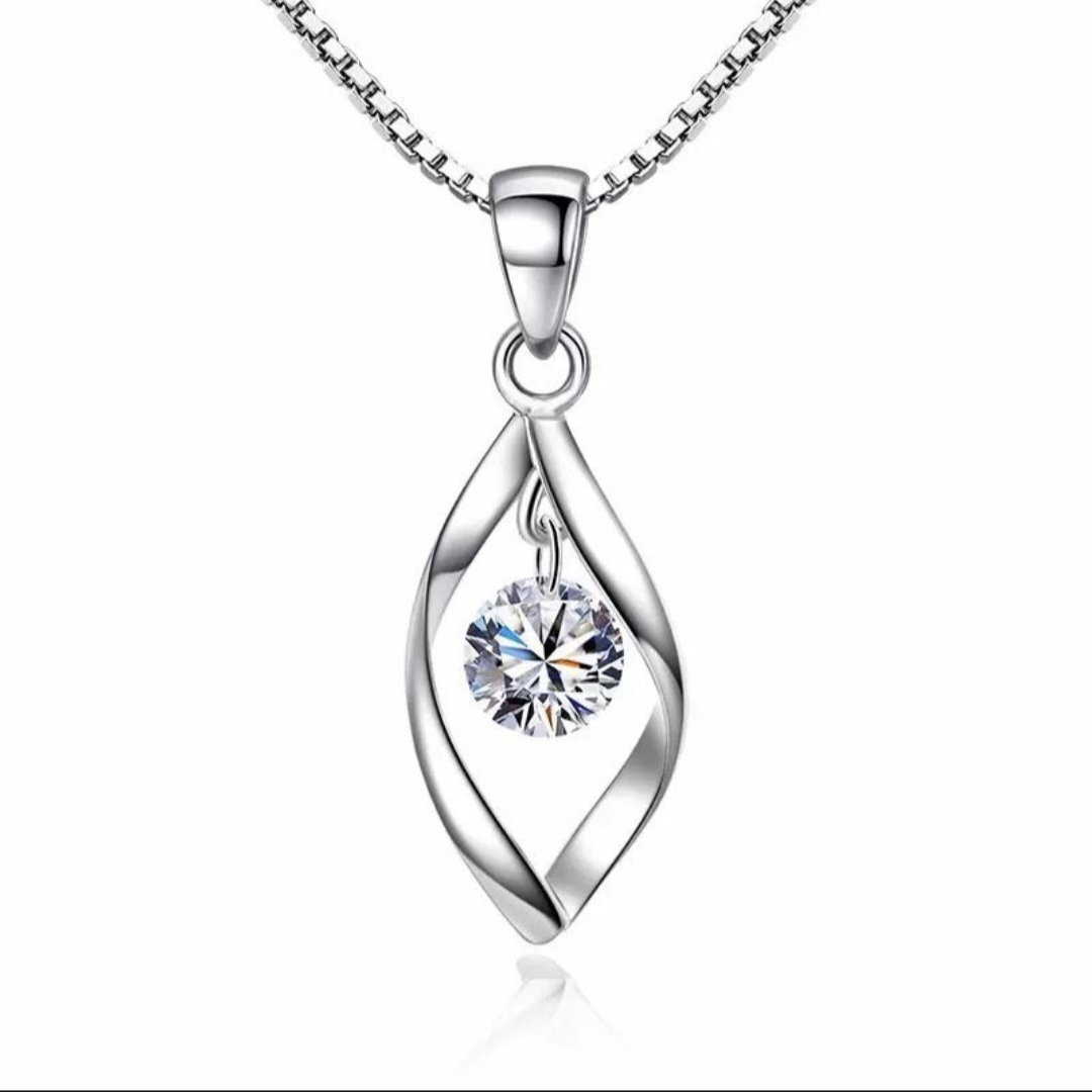 925 Sterling Silver Pendant Necklace with Cubic Zirconia