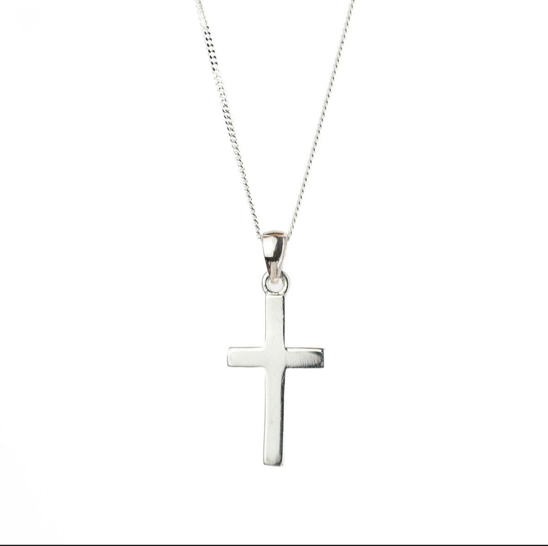 Cross 925 Sterling Silver Pendant Necklaces_0