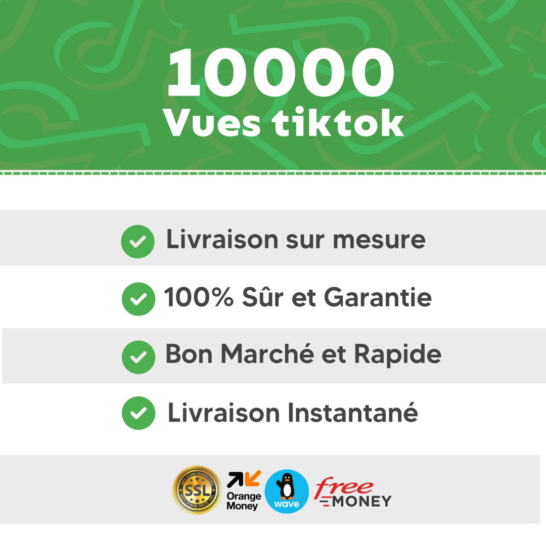 Acheter 10k vues tiktok 