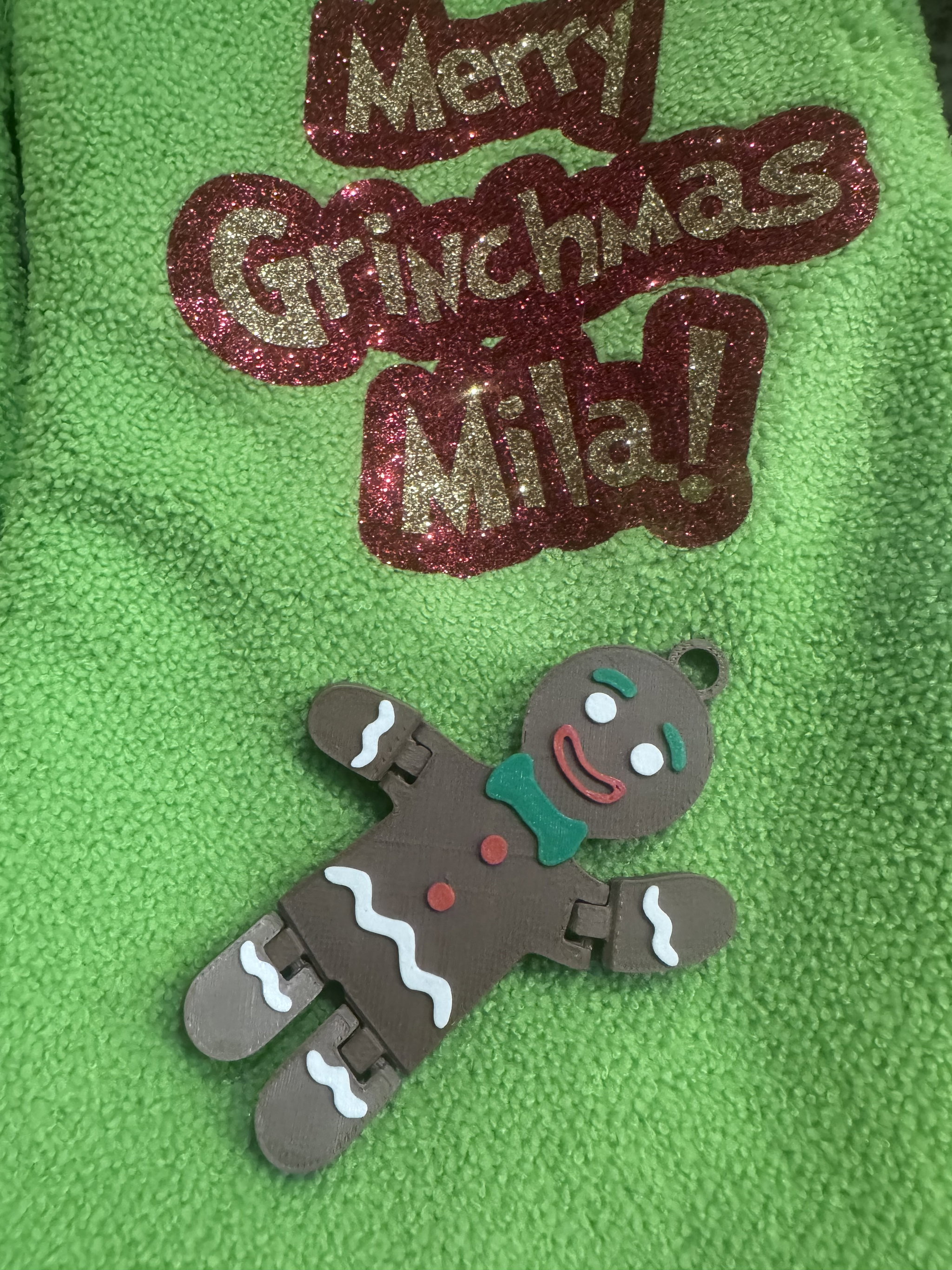Grinchmas 💚🎄Sock 🧦 + 3D printed Gingerbread 🫚 man_2