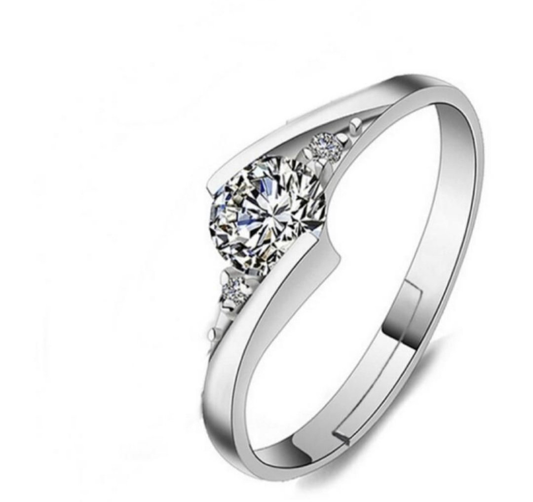 925 Sterling Silver Zircon Eternity Opening Women (1 Ring Only)_0