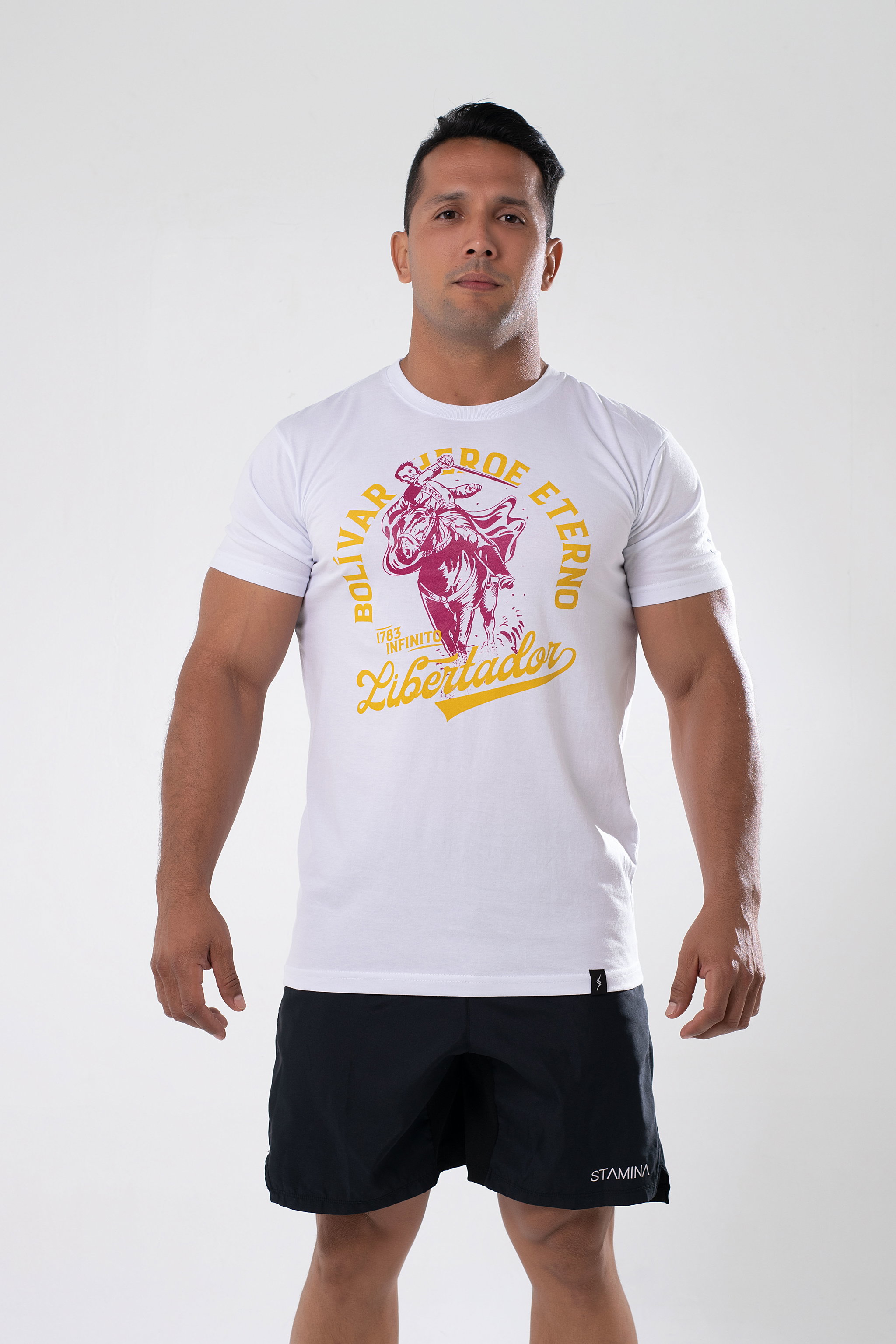 Franela de Caballero Bolivar - Blanca_0