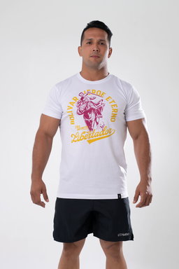 Franela de Caballero Bolivar - Blanca