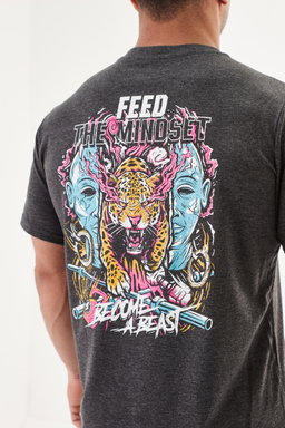 Franela de Caballero Become a Beast - Gris