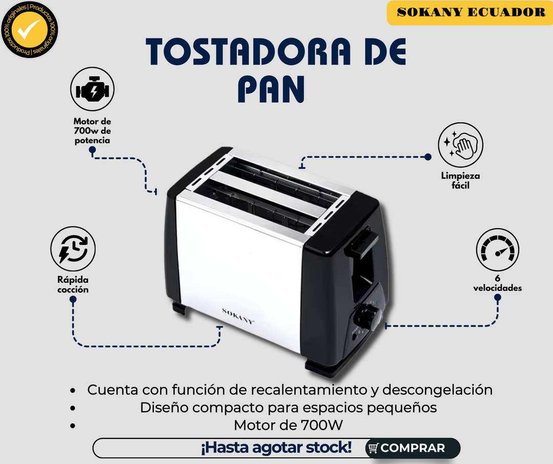 Tostadora de Pan - Sokany