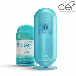 Godrej Aer Matic Combi, Automatic Air Freshener Kit with flexi control - Cool Surf Blue (225 ml)