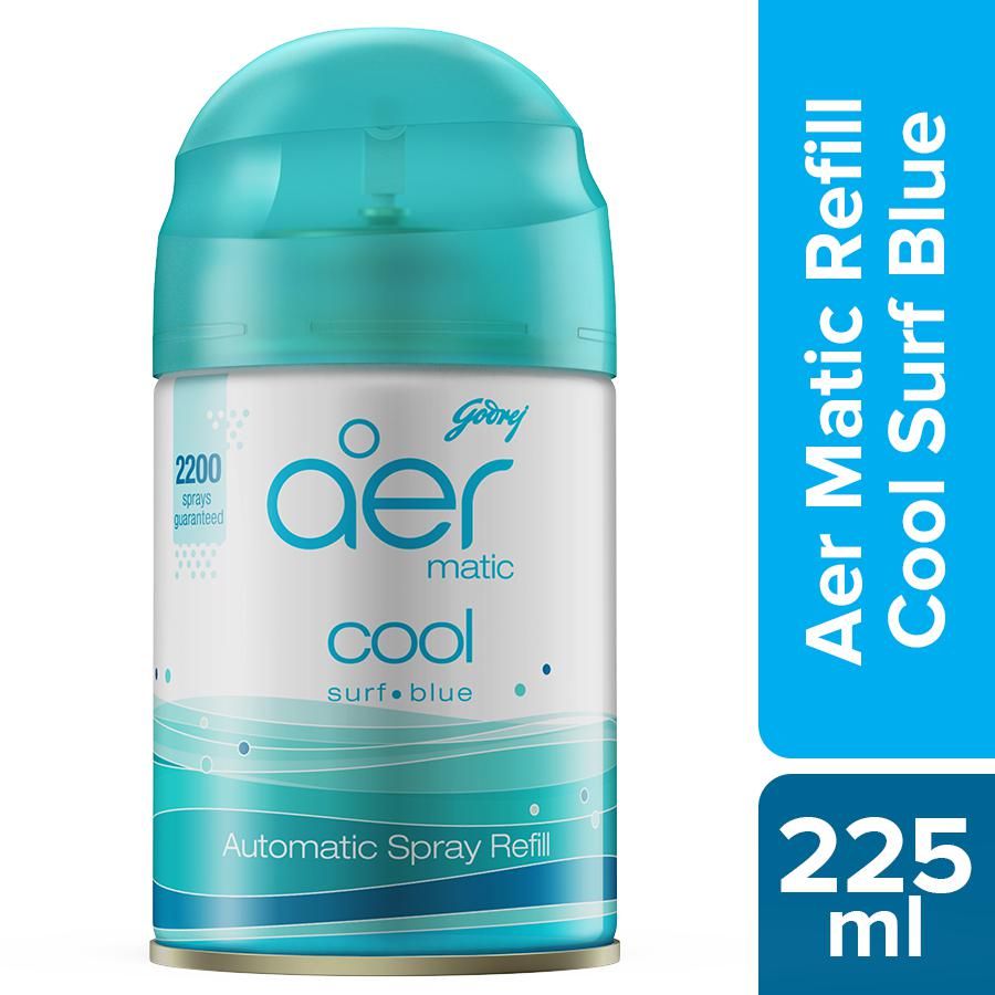 Godrej Aer Matic Refill, Air Freshener Cool Surf Blue (225 ml) Refill_0