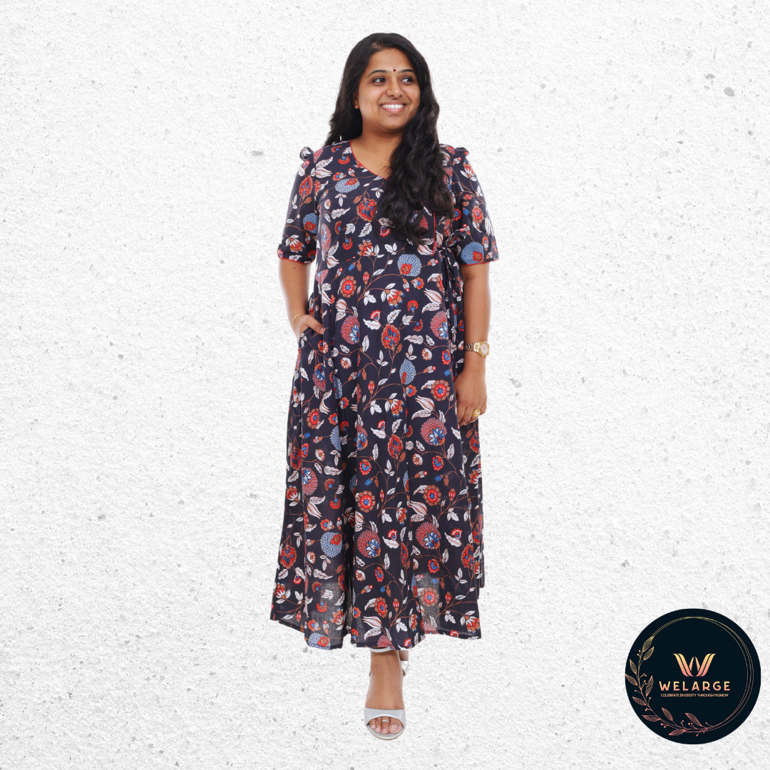 A Quarter-Length dress featuring a traditional design _1