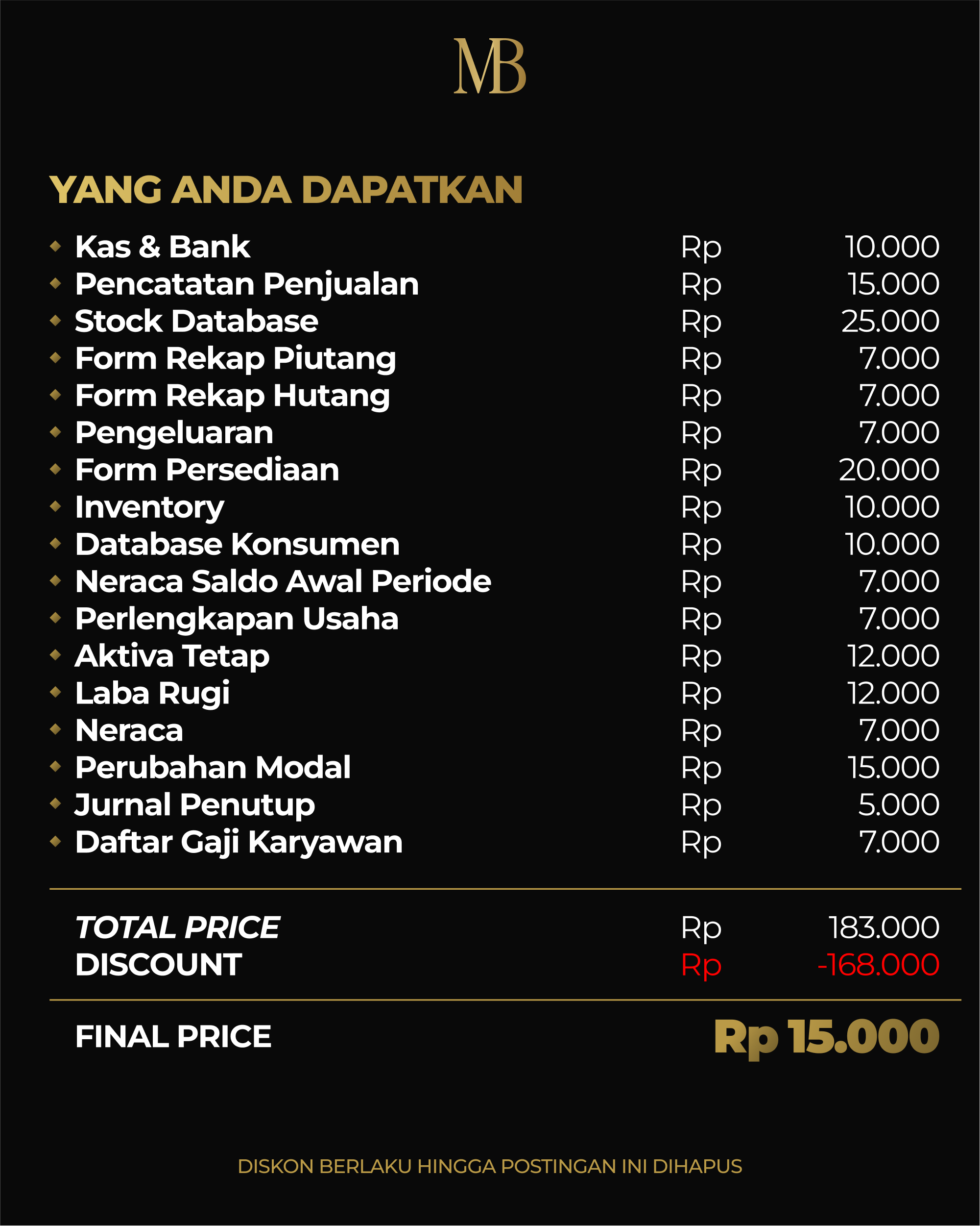 Template Keuangan Usaha Lengkap Excel_1