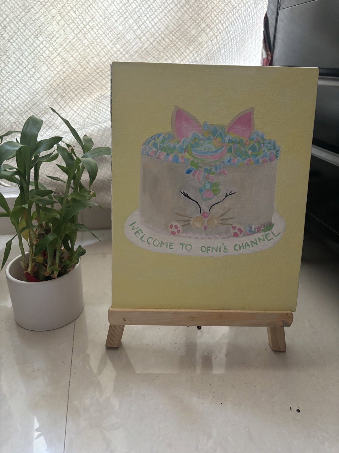 Cat Cake with Personalised Text