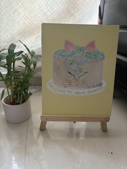 Cat Cake with Personalised Text