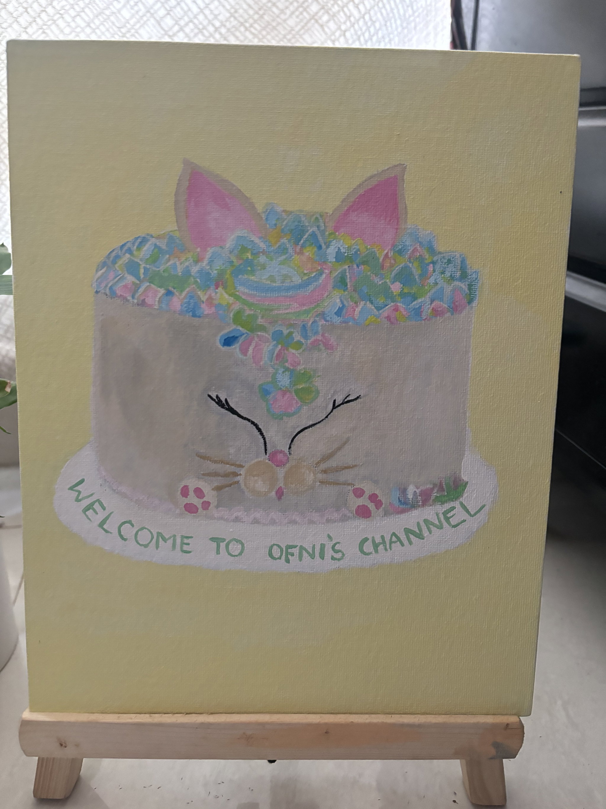 Cat Cake with Personalised Text_1