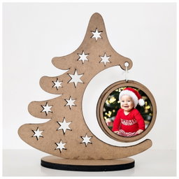MDFCL-070_Wooden Christmas Tree Photo Hanger(Without Lamp)