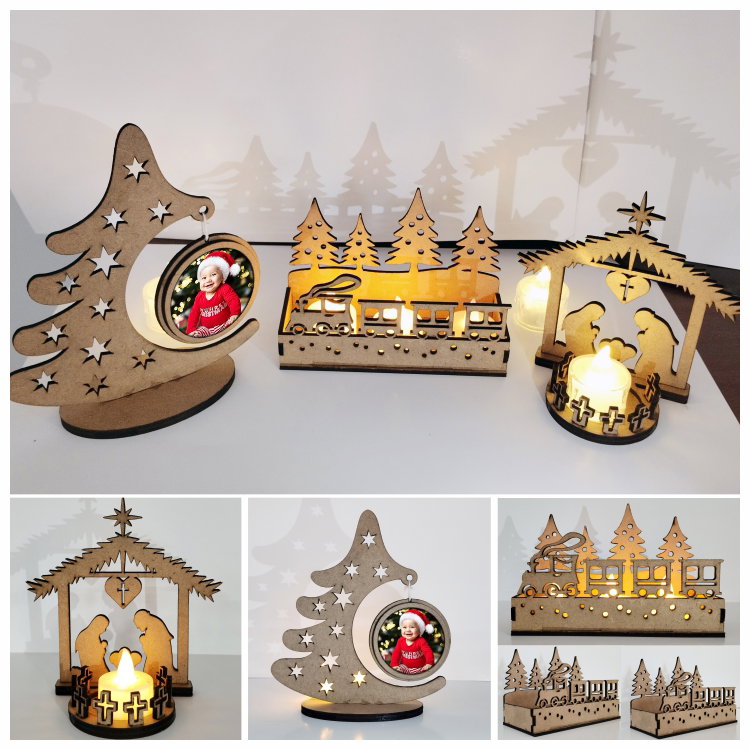 MDFCL-069_Wooden Train With Tree Christmas Lamp Holder (Without Lamp)_1