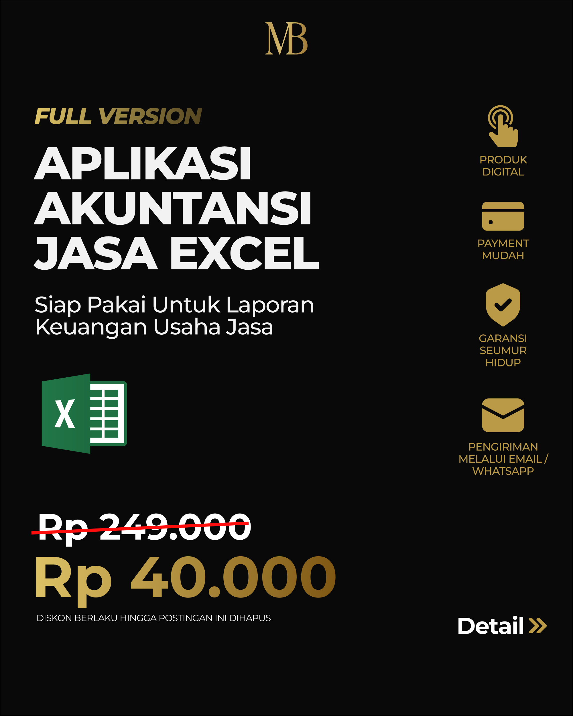 [FULL VERSION] Aplikasi Akuntan Jasa Excel Siap Pakai Untuk Laporan Keuangan Usaha Jasa_0