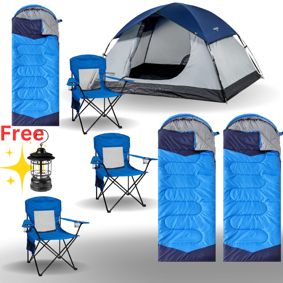 3 People Camping Combo (Includes Tent, Chairs, Sleeping Bags, and Table) Roof Top Tent Camping Tent Beach Tent_0