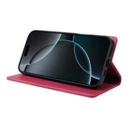 For iPhone 16 Pro Max GQUTROBE G01 RFID Anti-theft Leather Phone Case Red